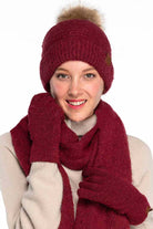 Burgundy C C Solid Boucle Yarn Beanie Hat With Pom, wear before going outside or into the cool air to stay warm and toasty with enriched luxe. You’ll want to reach for this toasty beanie to keep you incredibly warm in winter. Accessorize the fun way with this yarn beanie hat with pom. It's the autumnal touch you need to finish your outfit in perfect style. Beautiful winter gift accessory!