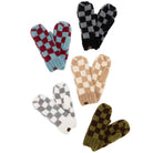 C.C Checkered Pattern Boucle Mittens - Charming Charlie
