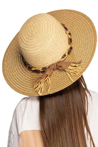 C.C Wooden Beads Braids trim  Two Tone Hat, adds a great accent to your wardrobe, Unique, timeless and classic Hat looks cool and fashionable. Perfect for that bad hair day, or simply casual everyday wear; Perfect for bad hair days or simply casual everyday wear; Great gift for that fashionable on-trend friend. Perfect Gift Birthday, Holiday, Christmas . 