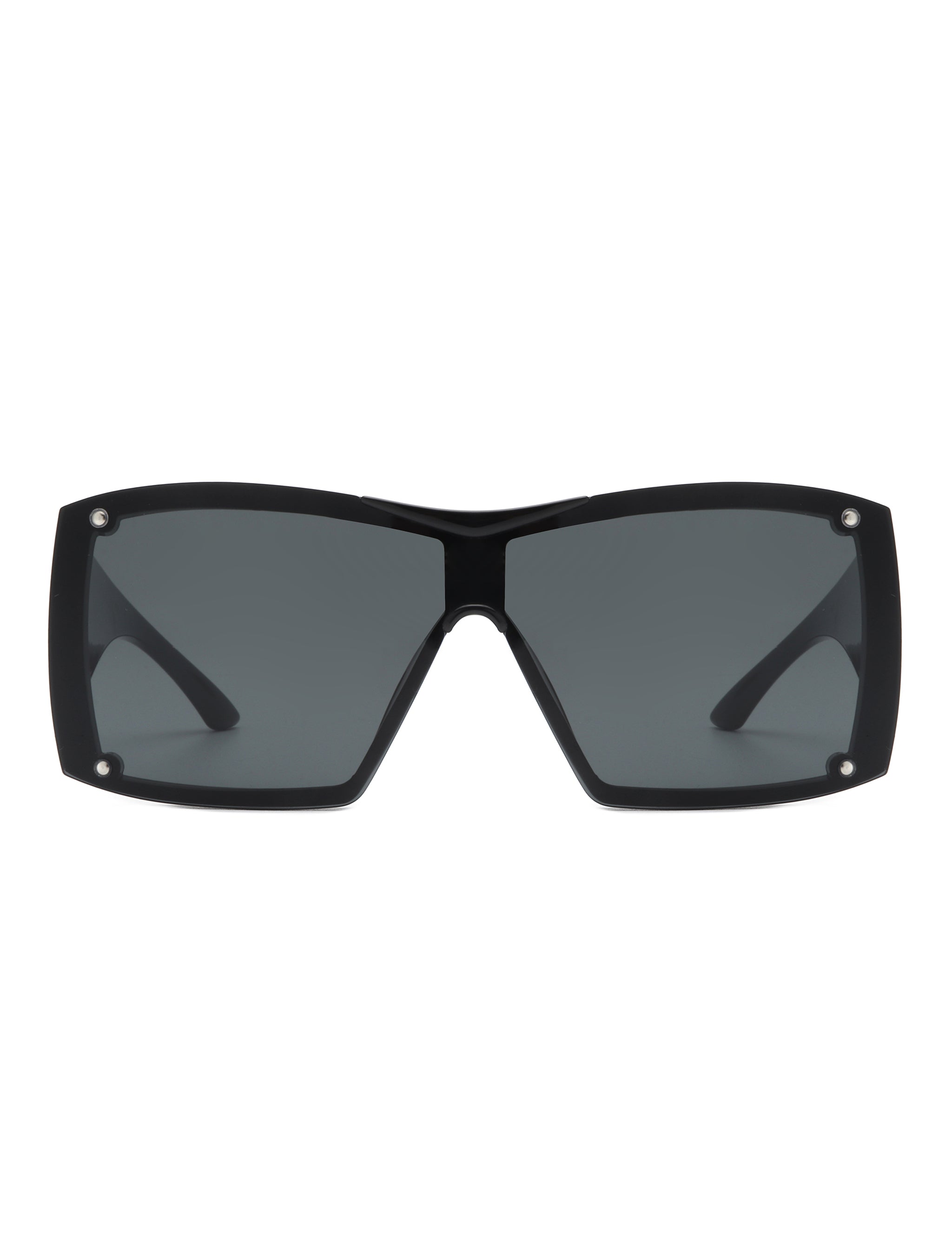 Fizz - Oversized Thick Frame Wrap-Around Women's Square Sunglasses - Charming Charlie