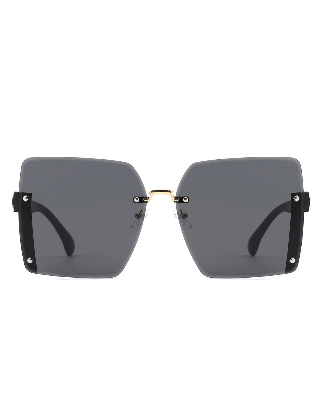 Nysera - Rimless Fashion Square Flat Top Sunglasses - Charming Charlie