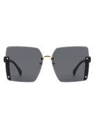 Nysera - Rimless Fashion Square Flat Top Sunglasses - Charming Charlie