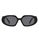 Glittera - Rectangle Retro Oval Chic Round Lens Leaf Design Fashion Sunglasses - Charming Charlie