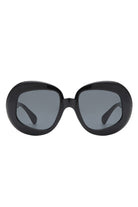 Maven - Oversized Geometric Oval Round Fashion Women's Sunglasses - Charming Charlie