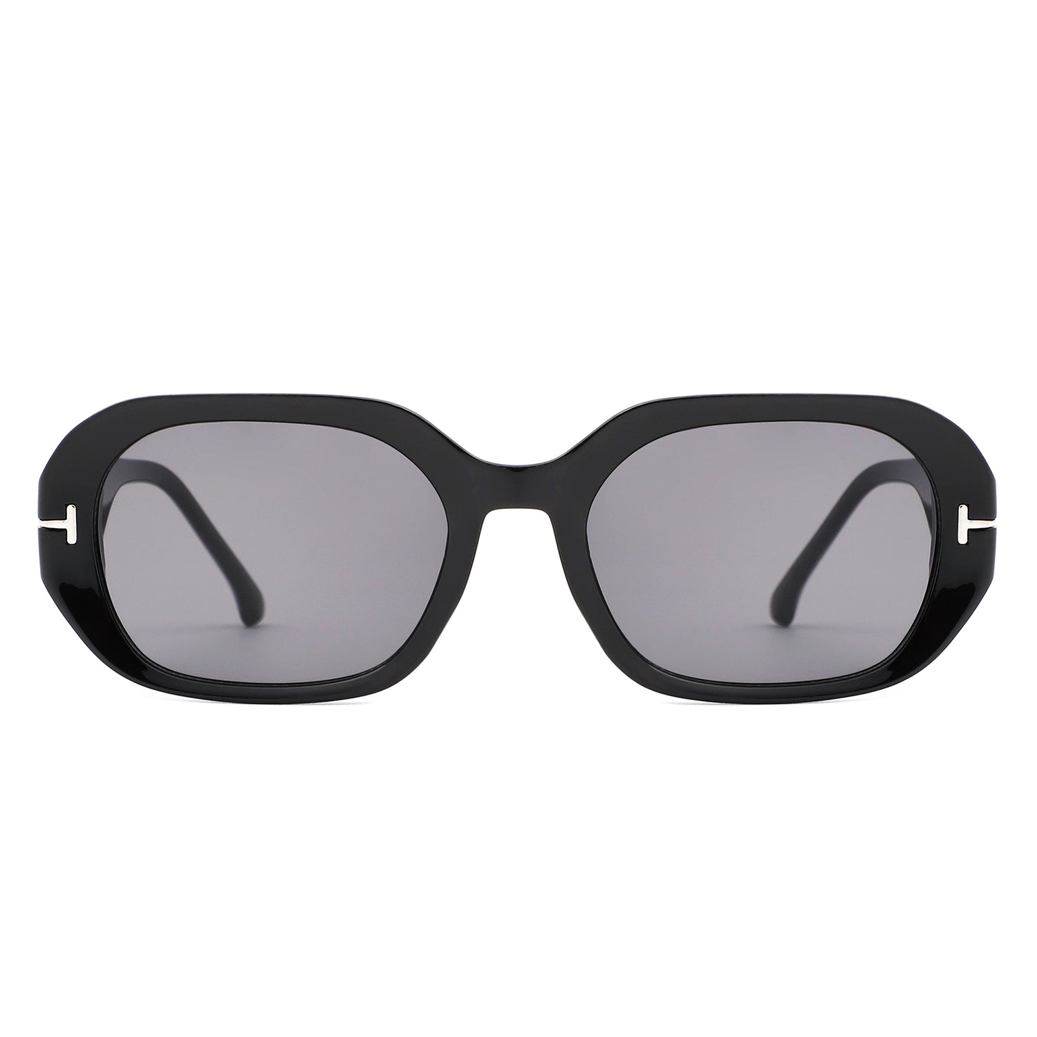 Nexis - Geometric Square Thick Frame Fashion Sunglasses - Charming Charlie