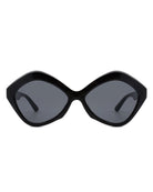 Amethyst - Women Geometric Fashion Hexagonal Cat Eye Sunglasses - Charming Charlie