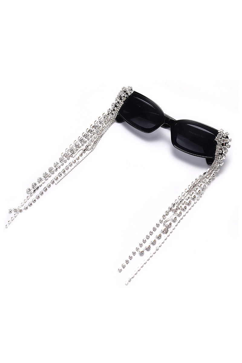 Thyria - Modern Luxury Rhinestone Chi Rectangle Women's Sunglasses - Charming Charlie