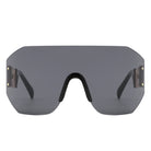Brio - Oversized Bold Square Retro Rimless Sunglasses - Charming Charlie