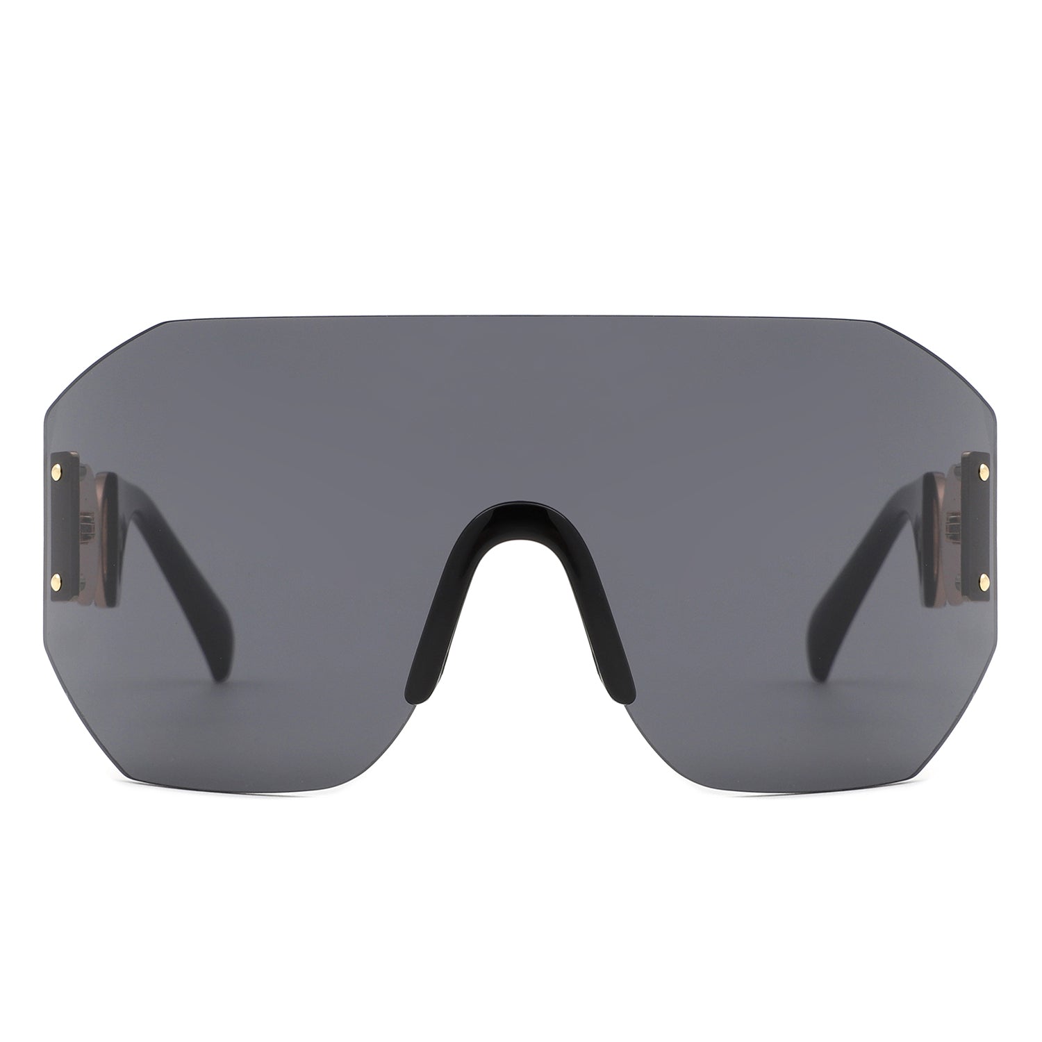 Brio - Oversized Bold Square Retro Rimless Sunglasses - Charming Charlie