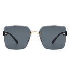 Orbit - Women's Rimless Tinted Square Fashion Sunglasses - Charming Charlie