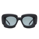 Twirl - Square Geometric Irregular Chunky Fashion Futuristic Sunglasses - Charming Charlie