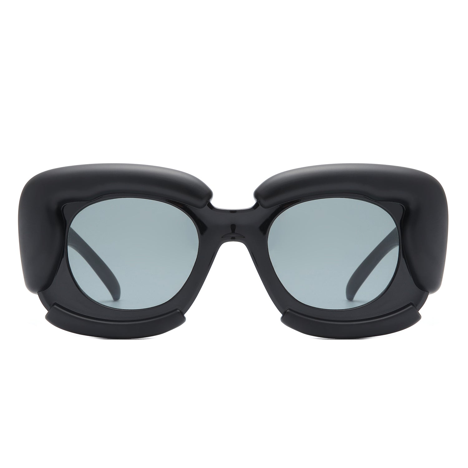 Twirl - Square Geometric Irregular Chunky Fashion Futuristic Sunglasses - Charming Charlie