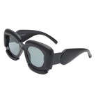 Twirl - Square Geometric Irregular Chunky Fashion Futuristic Sunglasses - Charming Charlie
