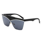 Lythia - Semi-Rimless Fashion Flat Top Sunglasses - Charming Charlie