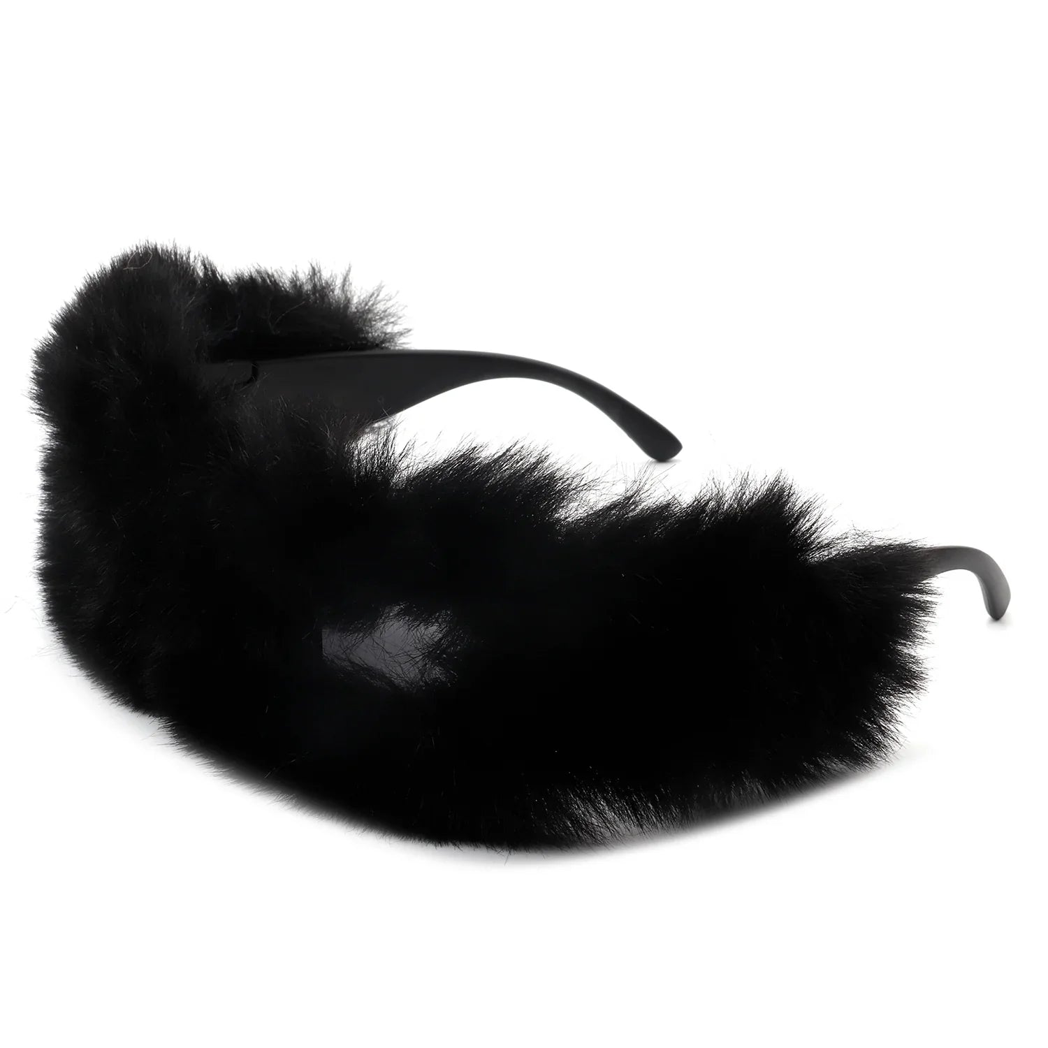 Kyriel - Y2K Wrap Around Fuzzy Fashion Furr Women Sunglasses - Charming Charlie