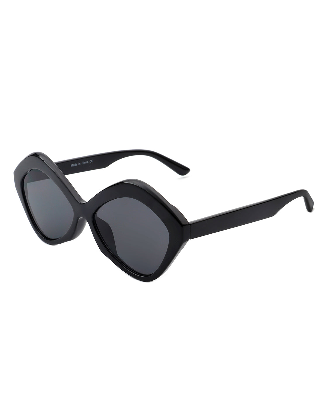Amethyst - Women Geometric Fashion Hexagonal Cat Eye Sunglasses - Charming Charlie