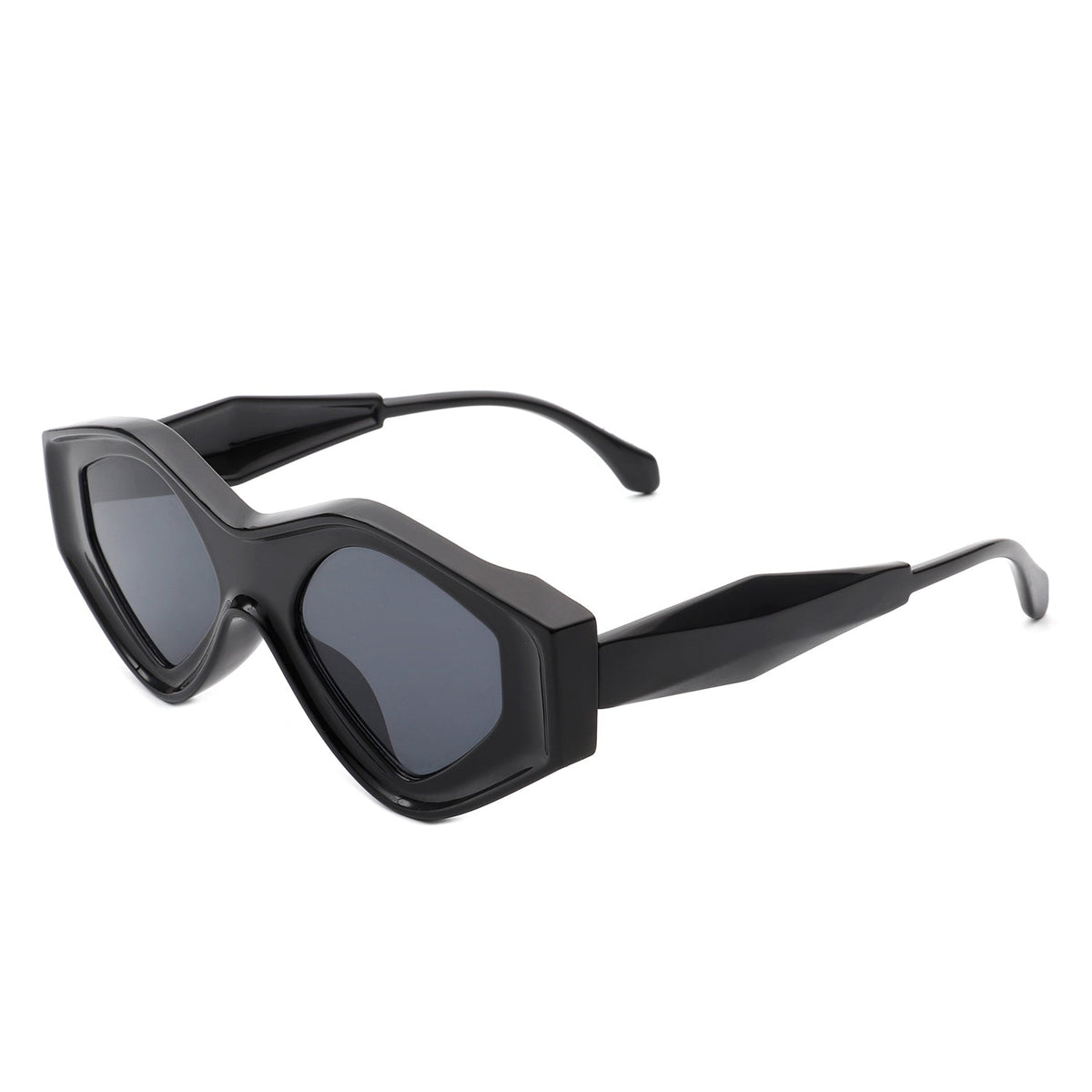 Rosedawn - Futuristic Square Retro Chunky Irregular Geometric Sunglasses - Charming Charlie