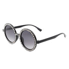 Dreamwey - Round Fashion Rhinestone Circle Oversize Women Sunglasses - Charming Charlie