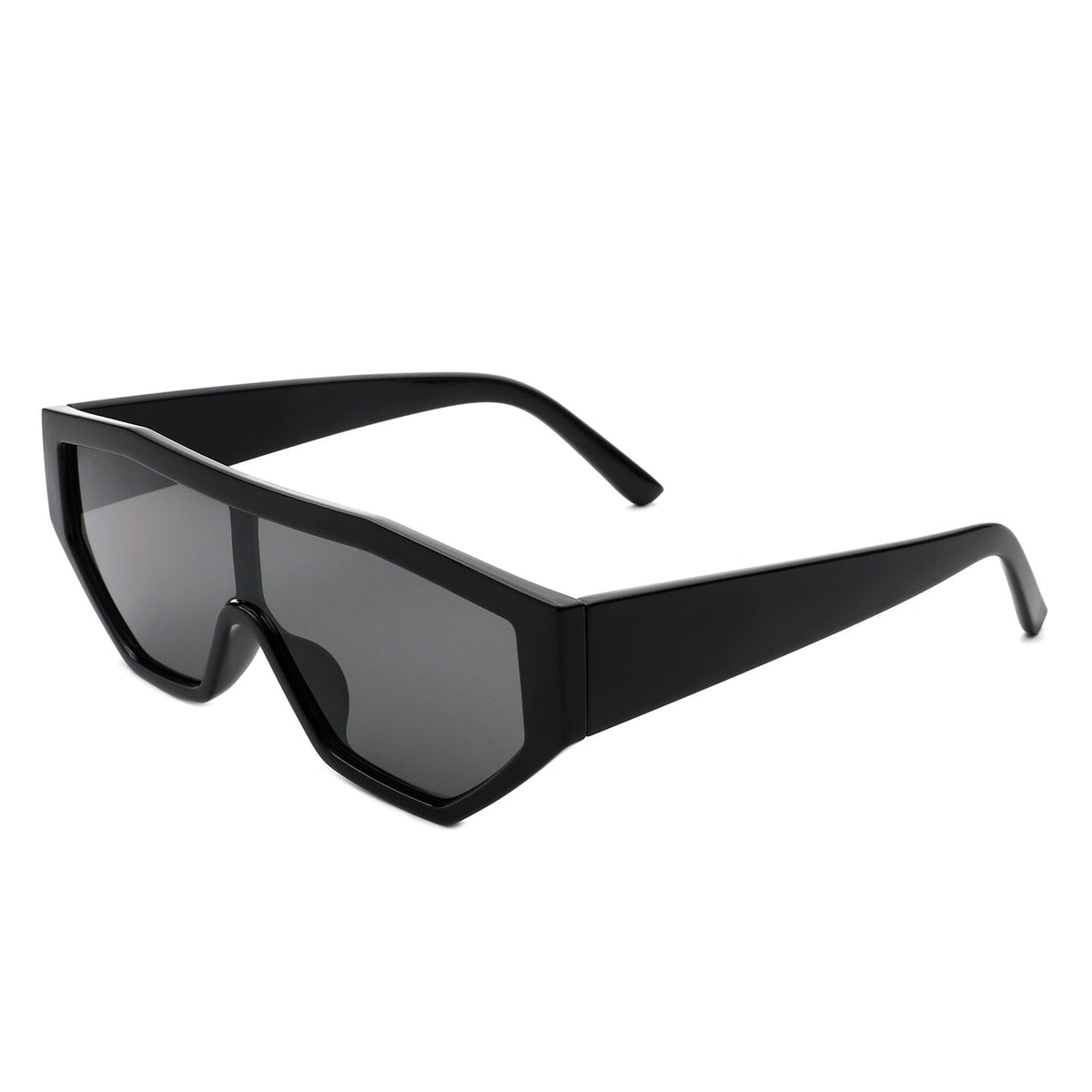 Firelily - Geometric Square Oversize Futuristic Fashion Sunglasses - Charming Charlie