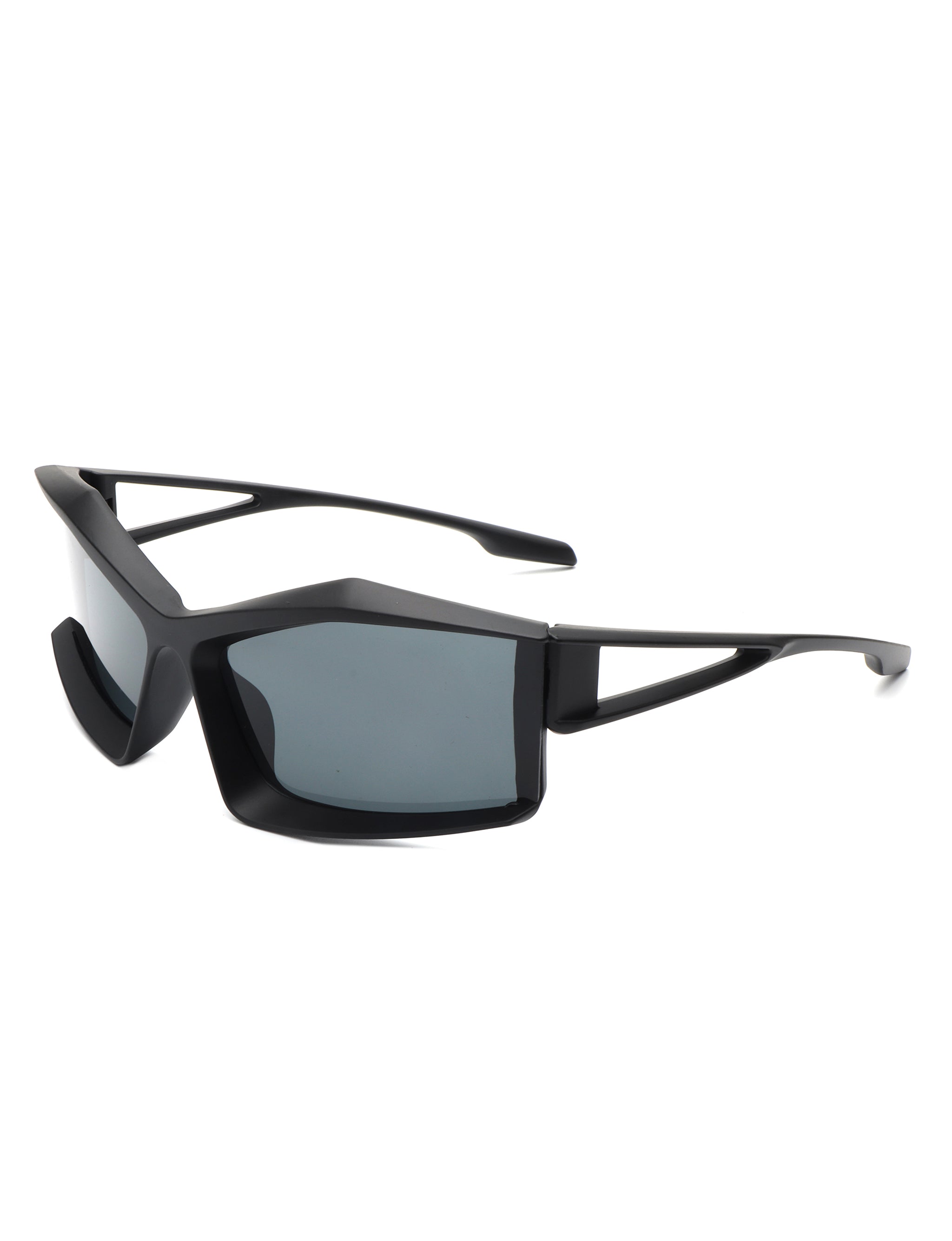 Halo - Futuristic Geometric Rectangle Fashion Sunglasses - Charming Charlie