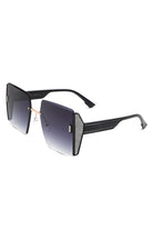 Lyris - Square Rimless Oversize Chic Women's Fashion Sunglasses - Charming Charlie