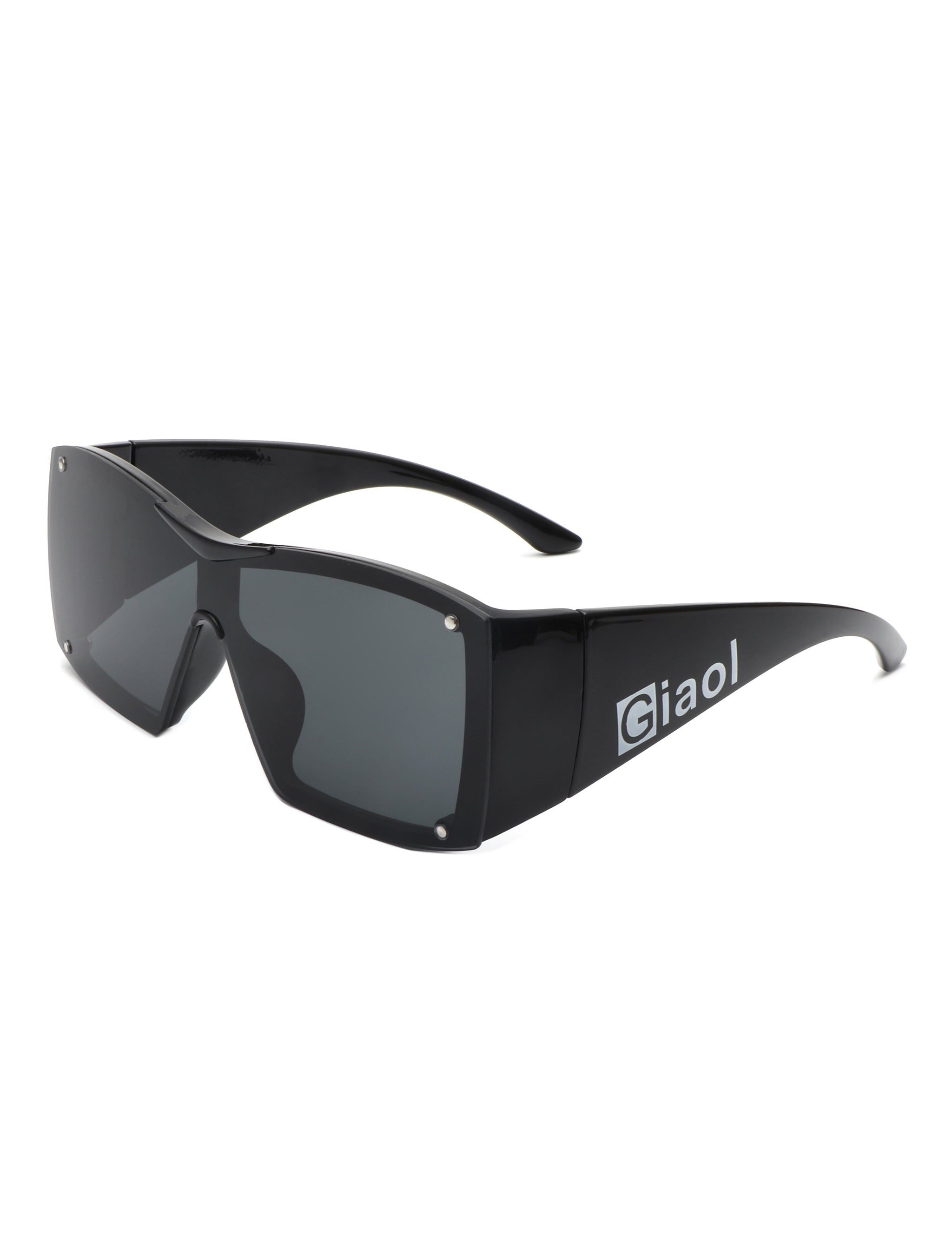 Fizz - Oversized Thick Frame Wrap-Around Women's Square Sunglasses - Charming Charlie