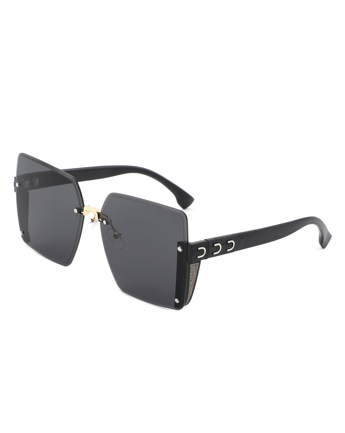 Nysera - Rimless Fashion Square Flat Top Sunglasses - Charming Charlie
