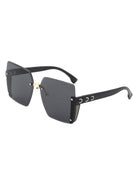Nysera - Rimless Fashion Square Flat Top Sunglasses - Charming Charlie