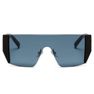 MABLETON | S3001 - Women Retro Flat Top Lens Square Shield Wrap Around Sunglasses - Cramilo Eyewear - Stylish Trendy Affordable Sunglasses Clear Glasses Eye Wear Fashion