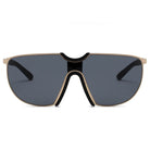 MACON | S3003 - Large Oversized Unisex Single Lens Aviator Fashion Sunglasses - Cramilo Eyewear - Stylish Trendy Affordable Sunglasses Clear Glasses Eye Wear Fashion