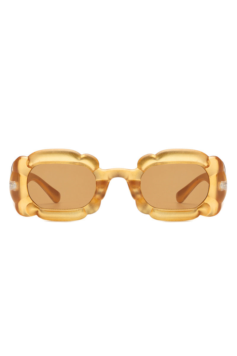 Uplift - Geometric Irregular Thick Frame Square Fashion Sunglasses - Charming Charlie