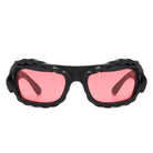 Riff - Rectangle Irregular Twisted Thick Frame Futuristic Sunglasses - Charming Charlie