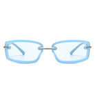 Thalyn - Rectangle Sleek Tinted Sports Color Pop Sunglasses - Charming Charlie