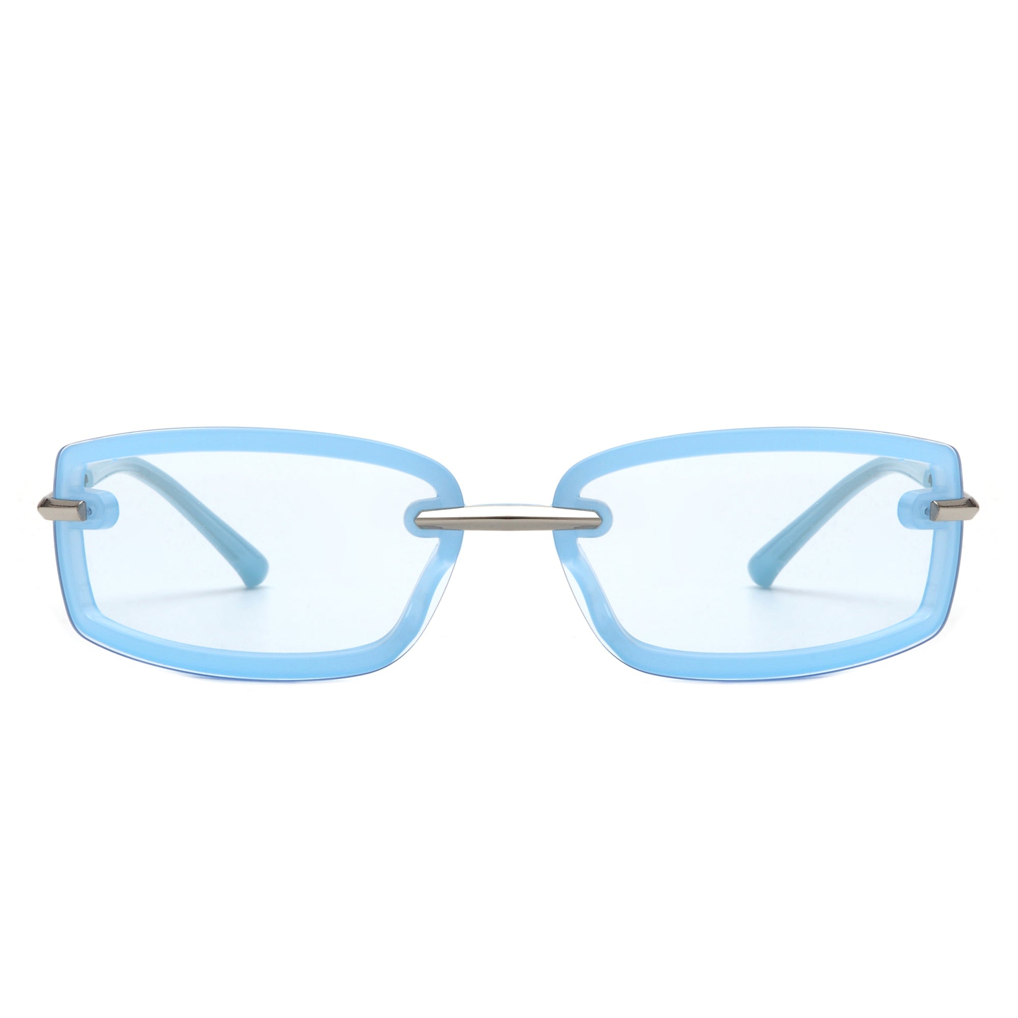 Thalyn - Rectangle Sleek Tinted Sports Color Pop Sunglasses - Charming Charlie