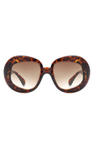Maven - Oversized Geometric Oval Round Fashion Women's Sunglasses - Charming Charlie
