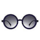 Dreamwey - Round Fashion Rhinestone Circle Oversize Women Sunglasses - Charming Charlie
