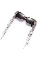 Thyria - Modern Luxury Rhinestone Chi Rectangle Women's Sunglasses - Charming Charlie