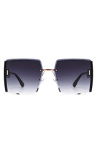Lyris - Square Rimless Oversize Chic Women's Fashion Sunglasses - Charming Charlie