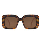 Vaelos - Chunky Flat Top Square  Thick Frame Sunglasses - Charming Charlie