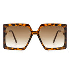 Yellowra - Women Oversize Retro Square Large Fashion Sunglasses - Charming Charlie