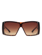 Fizz - Oversized Thick Frame Wrap-Around Women's Square Sunglasses - Charming Charlie