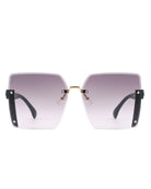 Nysera - Rimless Fashion Square Flat Top Sunglasses - Charming Charlie