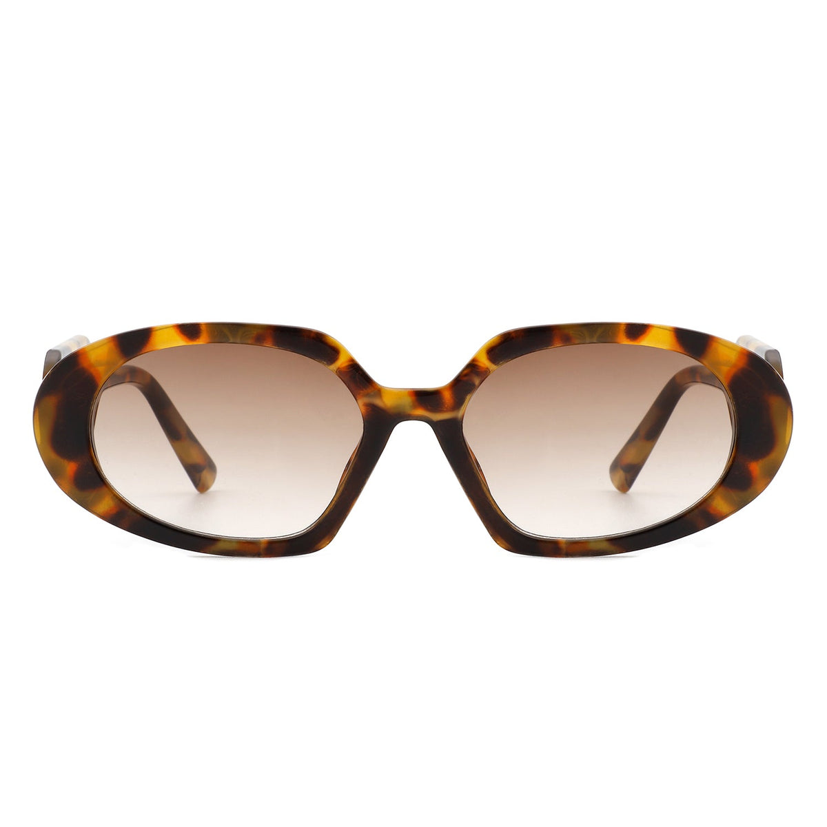 Glittera - Rectangle Retro Oval Chic Round Lens Leaf Design Fashion Sunglasses - Charming Charlie