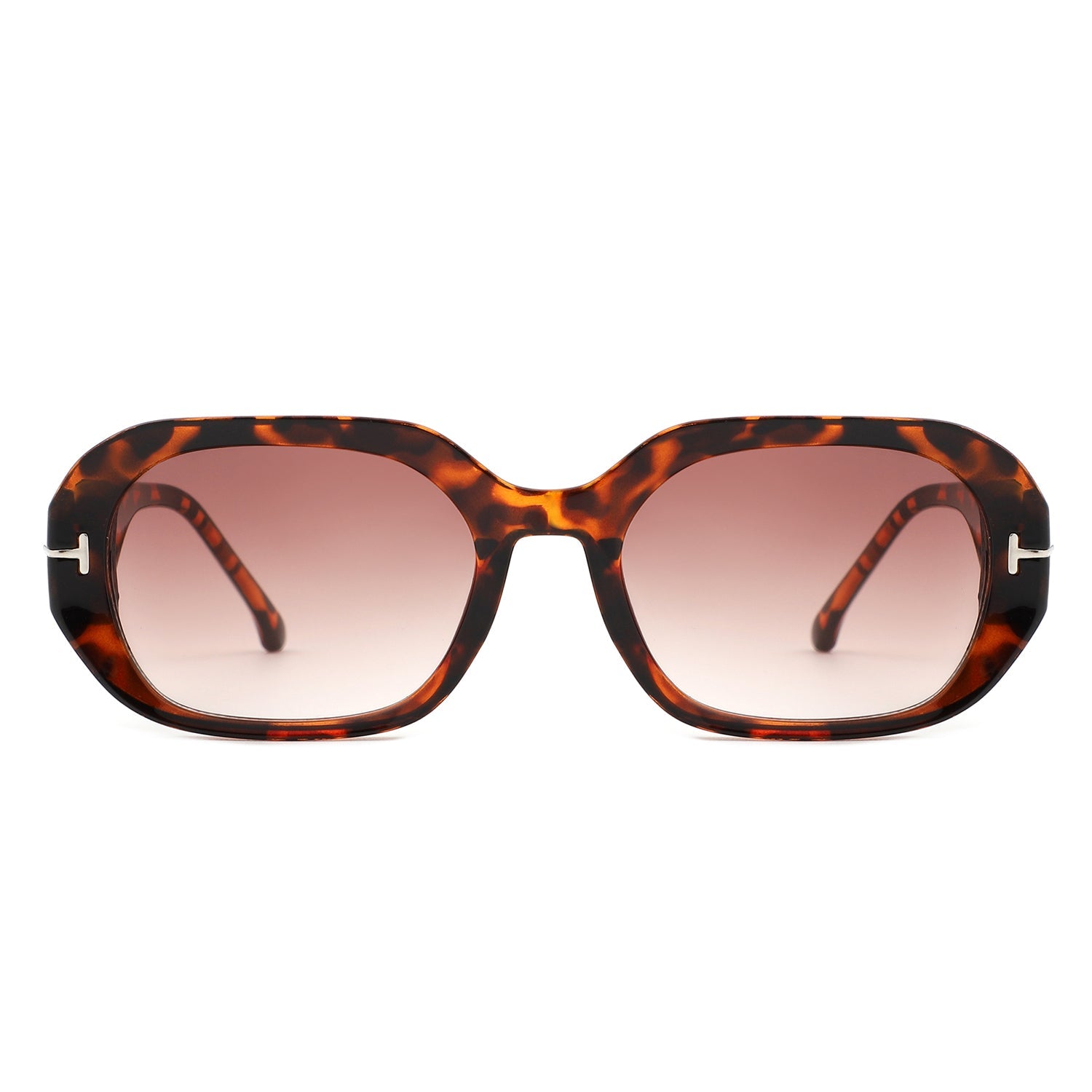 Nexis - Geometric Square Thick Frame Fashion Sunglasses - Charming Charlie