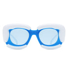 Twirl - Square Geometric Irregular Chunky Fashion Futuristic Sunglasses - Charming Charlie