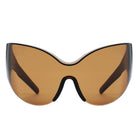 Quirk - Futuristic Oversized Shield Wrap Around Tinted Sunglasses - Charming Charlie