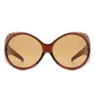 Radiant - Oversized Round Wrap-Around Fashion Women's Sunglasses - Charming Charlie