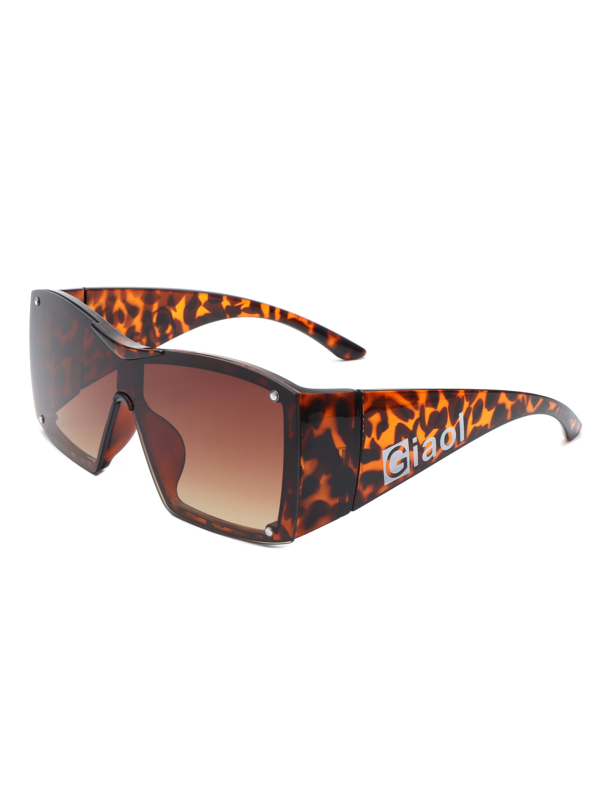 Fizz - Oversized Thick Frame Wrap-Around Women's Square Sunglasses - Charming Charlie