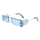 Loro - Rectangle Retro Narrow Slim Flat Top Tinted Sunglasses - Charming Charlie