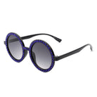 Dreamwey - Round Fashion Rhinestone Circle Oversize Women Sunglasses - Charming Charlie